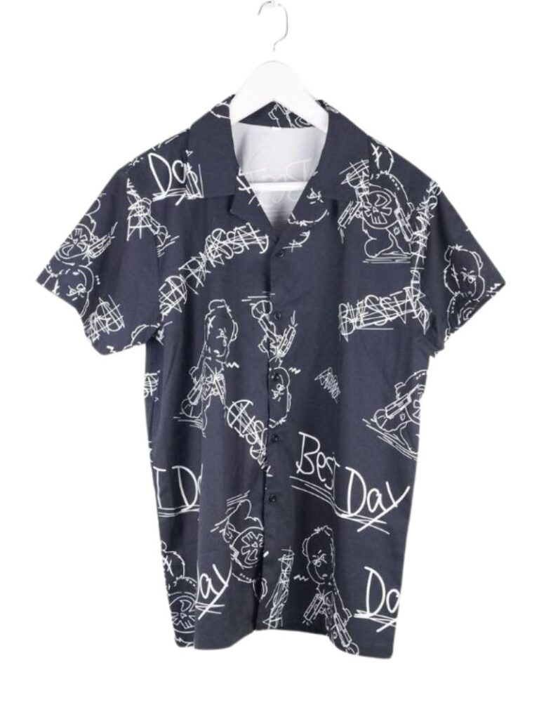 Camisa estampada negra