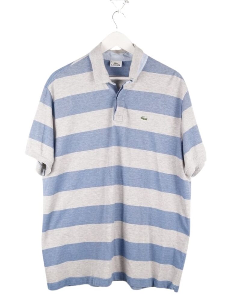 Polo de ratlles gris Lacoste